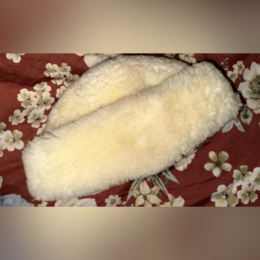 Cream Sheep skin hat